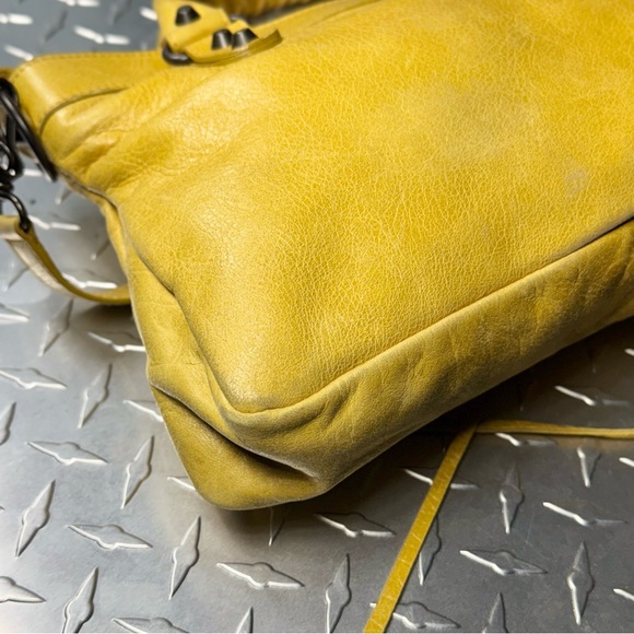 Balenciaga First Moto City Bag in Mustard Yellow - Picture 8 of 12